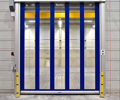 PVC Vinyl Fabric Rubber Fold up Fast Acting Quick Rolling Clean Room Rapid Automatic door
