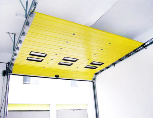 Polyurethane Overhead Sectional Door Large Sizes Different Lift Way Maximum 6500mm