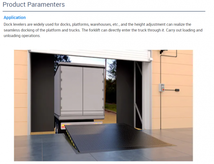 Hydraulic Loading Dock Leveler Truck Ramp High Duty Steel Customizable ...