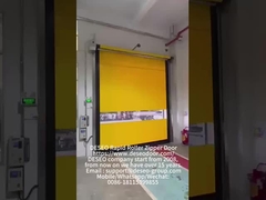 Zipper Door Industrial Rapid Roller Doors IP55 Power 0.75KW With Radar Sensor