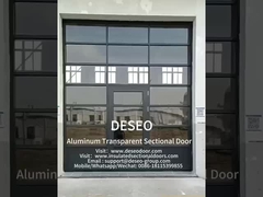 Automatic Electric Rolling Exterior Transparent Aluminum Alloy Sectional Garage Door Double Glass