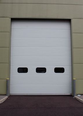 Anti Wind 23bd Overhead Sectional Door Powder Coated With Great Surface China manufacturer apartment project