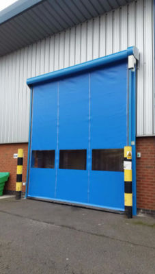 800N Rise Up Roller Rapid Shutter Doors Rapid Roller Doors High Frequency Operation Aluminum Alloy