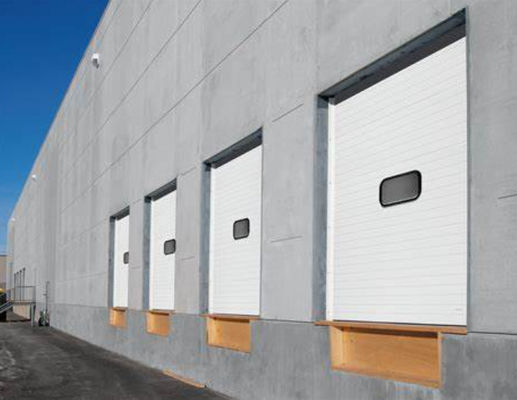 CE 2.0mm Insulated Sectional Industrial Doors Automatic Overhead Steel Sliding Roll Up
