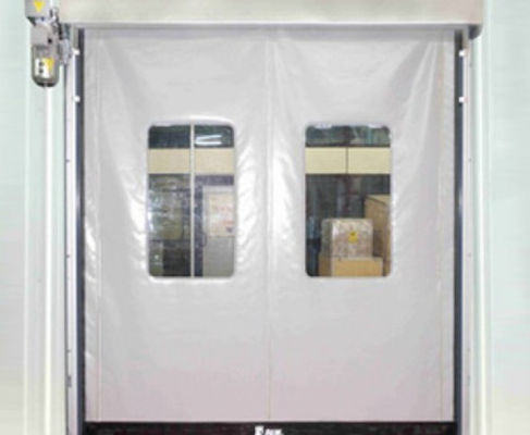Industrial Automatic Rapid Rolling Shutter Door High Speed Zipper PVC Photo Sensor
