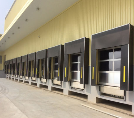 Retractable Loading Dock Shelter Wear Resisting Pvc Industrial Door Mechanical Anti Wind