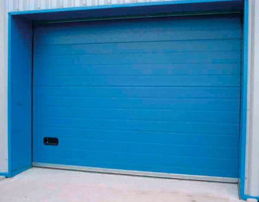 Metal Insulated Sectional Doors Overhead Sliding Roller Vertical Lifting For Warehouse