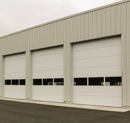 Commercial Steel Overhead Sectional Door Lift Sliding Warehouse 1.0 W/ M2K Heat Insulation