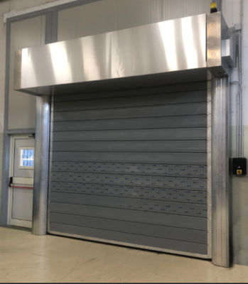 Security Exterior High Speed Spiral Doors Aluminum Rapid With Electromechanical Drive
