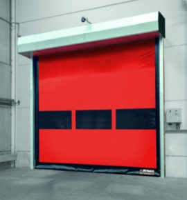 50HZ Fabric Industrial PVC Rapid Roller Doors Plastic Interior Wind Resistance Vertical