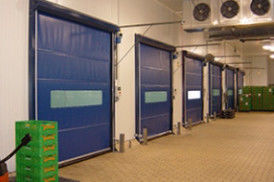 50HZ Fabric Industrial PVC Rapid Roller Doors Plastic Interior Wind Resistance Vertical