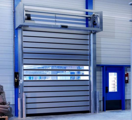 Automatic PVC Fabric High Speed Fast Acting Rapid Rise Overhead Quick Roll up door