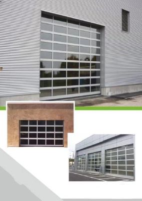 220/230V Transparent Garage Door , Modern Aluminum Garage Doors Firm Structure