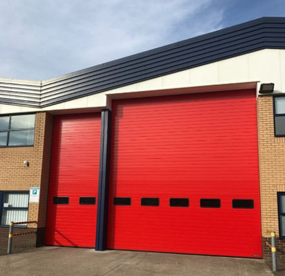 Powder Coated Insulated Sectional Overhead Doors 24DB 50HZ For Warehouse