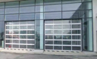 Customized Transparent Sectional Garage Doors Full View Aluminum Alloy Commercial Glass