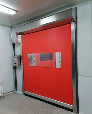 1.5mm PVC Zipper Rise Rapid Roller Door 1.5m/S Security High Speed Roll Up Automatic Plastic