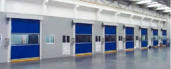 Rolling Pull PVC Rapid Roller Doors High Speed 3Phase 380V