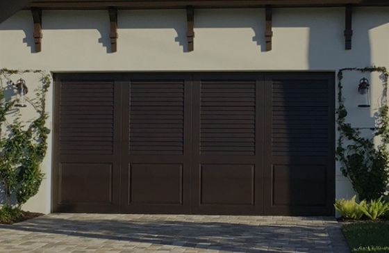 Aluminum Insulated Sectional Garage Door With 80mm Panel Flat Or Contoured