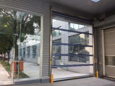 1.2mm - 2.0mm Aluminium Glass Garage Doors For Villa Thermal Break Full Board