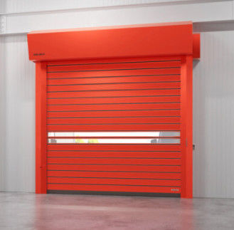 High Security Transparent Fast Roller Shutter Doors Galvanized Steel Warehouse