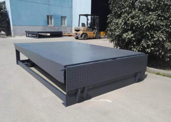 Safety Bars Mechanical Loading Dock Leveler With Galvanized Mobile Forklift Yard Ramp