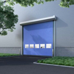 Industrial High Speed Spiral Metal Roller Shutter Door Customized Stable Automatic PVC