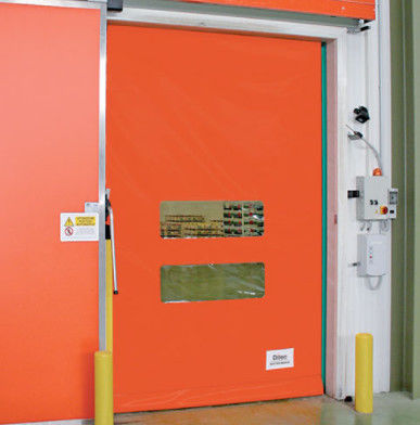 Transparent Fast Roller Shutter Doors Fast Acting Warehouse Electric PVC High Speed Zipper