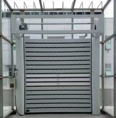 Power Coated Roll Up Shutter High Speed Spiral Door 220mm Aluminum Fast Closing Rapid Insulated