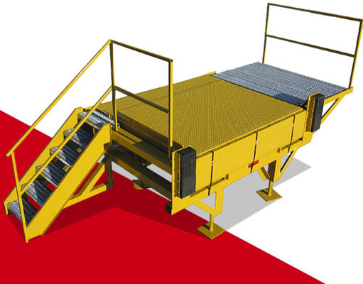 High Duty Hydraulic Loading Dock Leveler With 300mm Electric Mobile Container