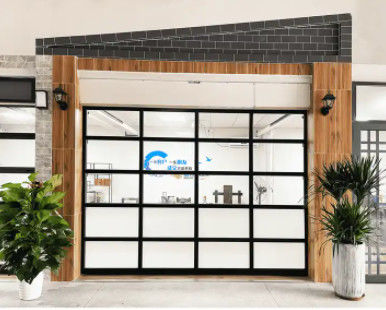 Stylish Aluminum Sectional Door With High Safety And Sound Insulation Glass Steel