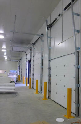 White Insulated Sectional Overhead Doors With Double-Skinned Construction Remote Control