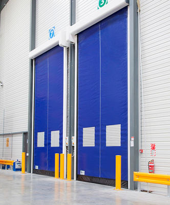 PVC Fabric Rapid Roller Doors With High-Duty Steel Structure High Speed