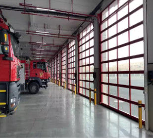 High Safety Powder Coating Aluminium Sectional Garage Doors Water Tightness Class 3