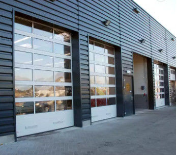 High Safety Powder Coating Aluminium Sectional Garage Doors Water Tightness Class 3