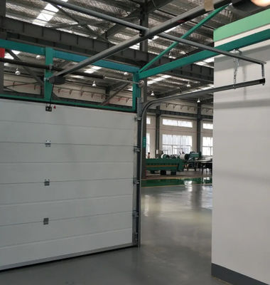 Flat Or Contoured Panel Insulated Sectional Doors Industrial Warehouse Overhead Vertical Lifting