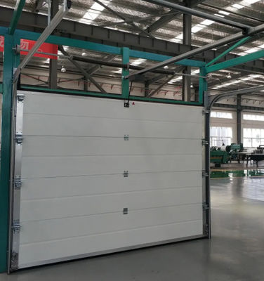 Flat Or Contoured Panel Insulated Sectional Doors Industrial Warehouse Overhead Vertical Lifting