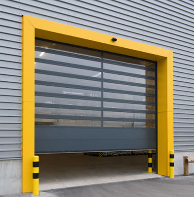 0.75KW Rapid Roll Door Aluminum Transparent Safety Efficiency