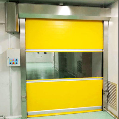 Customized As Order High Speed PVC Roll Up Rapid Shutter Door 304 Stainless Steel Material Transparent PVC Curtain