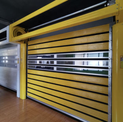 Aluminum Transparent High Speed Spiral Door Safety Efficiency For Busy Workplaces Industrial Thermal Insulated
