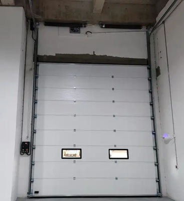 Remote Control Sectional Garage Door Insulation Electric Steel White 50mm-80mm Thickness
