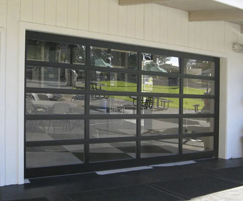 Sound Insulation Aluminum Sectional Door Modern Villa House Glass Garage