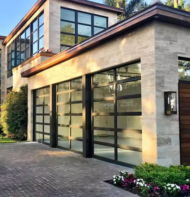 Sound Insulation Aluminum Sectional Door Modern Villa House Glass Garage