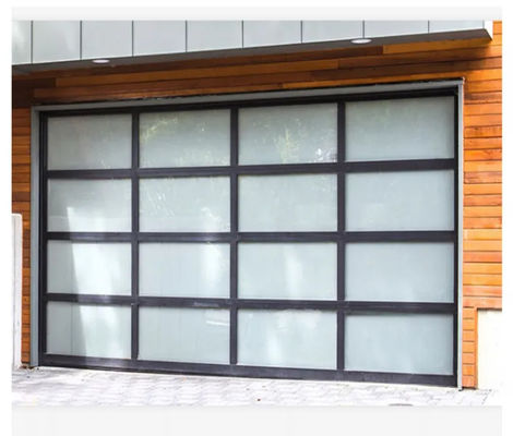 Double Glazing Glass Aluminum Sectional Garage Doors Soundproofing