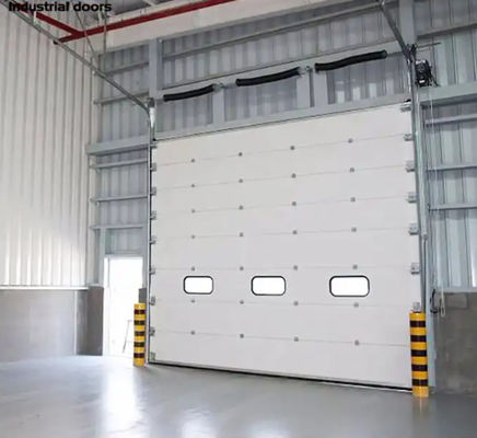 Fire Station Industrial Overhead Sectional Door Weather Sealed Steel Automatic Formed