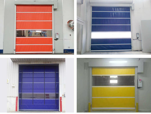 PVC Roll Up Rapid Shutter High Speed Rolling Door 304 Stainless Steel