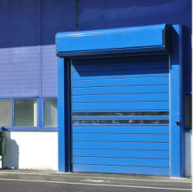 Aluminum Transparent Spiral Overhead Door Safety Efficiency Customized Electric Roll Up For Garage