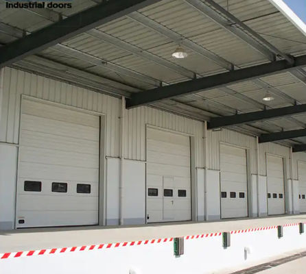 Powder Coated Insulated Sectional Doors Customized Color Fast