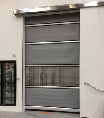 High Security High Speed PVC Roll Up Rapid Shutter Door 304 Stainless Steel Aluminum Fast Zipper Door
