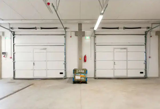 Double Skinned Overhead Sectional Door for Weather resistant Performance Electric Roll Up Automatic with Pedestriaian