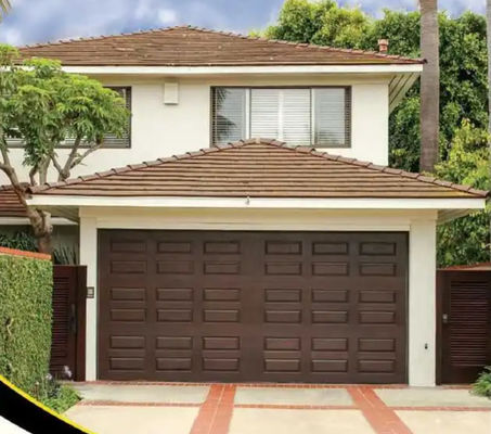 Auto Insulated Sectional Doors With Powder Coated Finish / Vinyl Weatherstripping Modern Steel Sectional Garage Doors